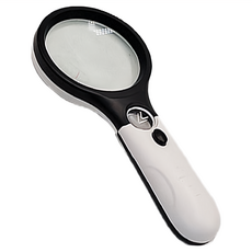手持放大鏡，10倍/鏡雙鏡片，黑白, 1支