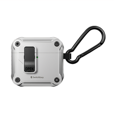 SwitchEasy 魚骨牌 Rugged Shield 耳機保護殼 Airpods 4 適用, 銀霧灰, 1個, 單一商品