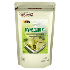 元氣家 哈密瓜脆片 低溫烘焙 鎖住鮮甜 細緻軟Q口感 獨特果乾, 100g, 1包