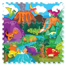 SUNTA 拼接樂扣墊9件組 90cmx90cmx1.0cm 10個月以上適用, 恐龍世界, 1組