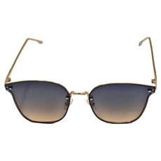 ALEGANT 韓式浪漫漸層貓眼鑲嵌波圓裝飾金框墨鏡, 星漾山梨綠, 140 x 148 x 53mm