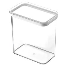 多功能懸掛式收納密封罐 透明可視 耐磨 3.4L, 特大(17.5 x 10.5 x 27.5cm), 白色, 1個