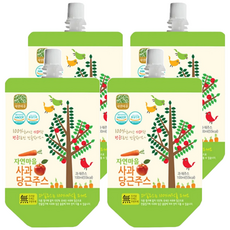Nature Village 自然村 蘋果紅蘿蔔果汁, 100ml, 韓國生產, 無糖無色素, 專為孩子著想, 4包