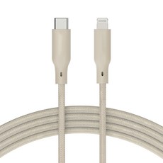 TOTOLINK USB-A to USB-C 強韌快充/傳輸編織線 T100-CL 23g, 1m, 柔霧奶, 1條