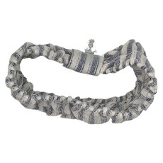 imabari towel 今治毛巾 有機匹馬棉 可機洗條紋髮帶, 藍色, 1個