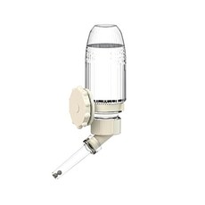 mini Animan 小動物專用飲水器組, 小型容量透明瓶身 倉鼠/鸚鵡適用 70ml, 白色 + 透明色, 1組