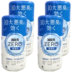 KOBAYASHI 小林製藥 消臭元 最強無香料消臭劑 ZERO式處方 400mL, 4個