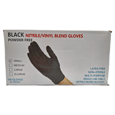 FANCY LIFE 一次性PVC手套 S 黑色款, 50雙, 1盒