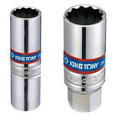 KING TONY 金統立 專業級工具 3/8"DR. 十二角膠環火星塞套筒 18mm, 1個