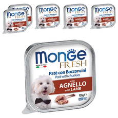 MonGe 瑪恩吉 倍愛滿滿 主食犬餐盒, 羔羊, 100g, 6盒