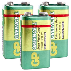 GP 超霸 碳鋅 9V電池 綠色,3個, 1入