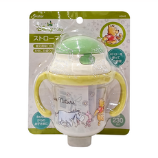 Skater POOH 練習吸管杯 12.4 x 8.6 x 12.2cm, 小熊維尼與小花, 230ml, 1個