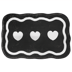 北歐絨毛地墊, 愛心白