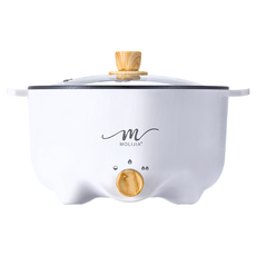 MOLIJIA 魔力家 M22多功能不沾電湯鍋 快速烹飪 省時省電 兩段火力調節 3L輕量不沾, BY011022