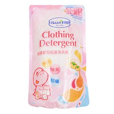 Baan 貝恩嬰兒抗菌洗衣精補充包, 有效分解各種汙漬, 同時保護衣物, 綠色環保APG洗淨成份, 800ml, 3包