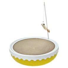 Nice u 毛樂趣 冰淇淋貓抓板 瓦楞紙, 黃色, 1個