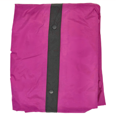 JUMP 將門 配色寬版反光防水一件式風雨衣 3XL, 桃粉黑