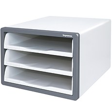 kapamax 開放式文件櫃, 深灰色, 3層