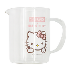 CHEFMADE 學廚 HELLO KITTY 凱蒂貓玻璃量杯 - 耐高溫小刻度量杯, KT7080, 350ml, 1個