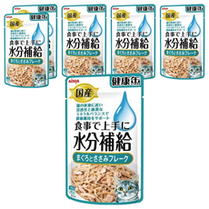AiXiA 水分補給軟包 40g 隨時為貓咪補充水分, 鮪魚 + 雞肉 片狀, 6包