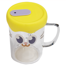 LocknLock 樂扣樂扣 卡通玻璃杯 LLG974YEL 1.07kg 500ml, 黃色, 1組