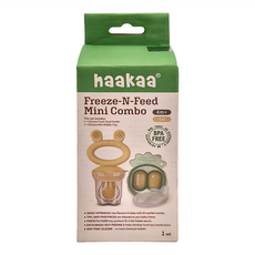 haakaa 矽膠咬咬樂迷你套組, 燕麥色, 1組