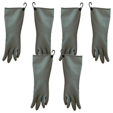 comet Kitchen 掛勾式橡膠手套, 灰色, L(手圍21cm x 長度33cm), 3雙