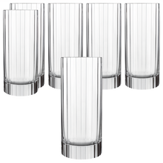 Luigi Bormioli 無鉛水晶直線條冷飲杯 高160mm 480ml 義大利製, 透明色, 6個
