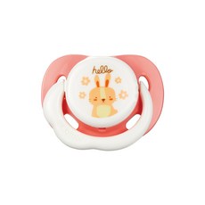 Combi 康貝 極淨日用安撫奶嘴, 亞洲寶寶適用, 小兒齒科醫生監製齒顎設計, 奶嘴內部可清洗, 0歲以上, 櫻粉兔, 1個