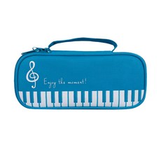 珠友 雙層上翻筆袋 - 台灣設計, MELODY 淺藍, 1個