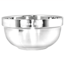 Green Bell 綠貝 304不鏽鋼晶緻隔熱碗 10入, 隔熱碗, 銀色, 1組