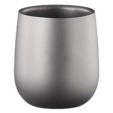 TEMPEST 純鈦鵝蛋杯 雙層杯 250ML 純鈦99.7% 噴砂工藝, 銀色, 1個