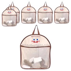 內衣襪子收納袋 Set 6 深咖啡色, 提袋(6cm) + 37.5 x 37m, 深咖啡, 6個