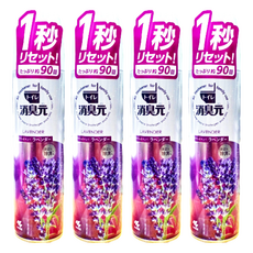 小林製藥 消臭元 廁所除臭噴霧 薰衣草, 1秒除臭, 約90回, 280ml, 4瓶