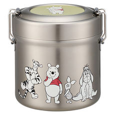Skater 銀離子不鏽鋼真空保溫食物罐, 維尼與跳跳虎, 600ml, 1個
