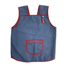 牛仔經典輕便圍兜-(含手帕夾), 紅色滾邊6號, 1件, 1件