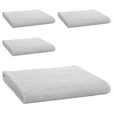 hiorie 日本桃雪 飯店大毛巾, 高吸水力, 柔軟親膚材質, 多種顏色選擇 40x100cm 100%純棉, 極簡灰, 4條