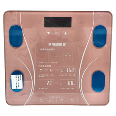 LifeShopping 家用超薄大螢幕智慧體重計, 粉紅色, 電池供電, 1台, CAES0100PK