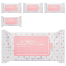 JilGyungYi 質更益 純粹植感私密濕紙巾, 58g, 1入, 5包