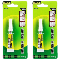 3M Scotch 多用途瞬間膠, 黏著力強 膏狀不溢流 快乾省時, 2條