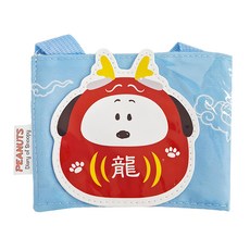 SNOOPY 史努比 飲料杯套, 史努比達摩 紅色+藍色, 1個