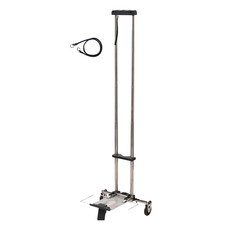 不鏽鋼迷你摺疊購物車, 最大承重:20KG, 附綁繩, 1個, 黑色