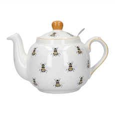 LoNDoN PoTTERY Farmhouse石陶濾茶壺, 蜜蜂, 900ml, 1個