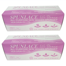 Hua Chun 華純 拋棄式美容紗布 4" x 4" 4層, 200片/盒, 2盒