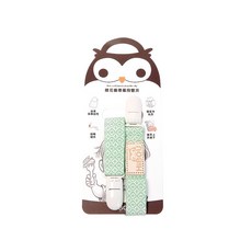 HiBOU 喜福 緹花織帶雙頭萬用夾 日本專利扣 單手操作, 0歲以上, 抹茶綠, 1個