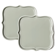 SSUEIM Mabel 法式餐盤 Set 2個 迷霧綠色 陶瓷材質