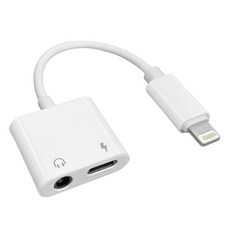 SinCyuan 欣銓 Lightning轉3.5mm轉接線 1對2 聽歌+充電, SC-3CL142, 白色, 1個