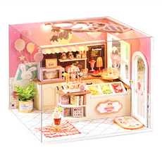 CUTE ROOM 智趣屋 DIY手作袖珍屋 附防塵罩 幸福雪糕店, 1組