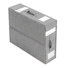 樂居家 立體可堆疊式布藝收納箱 - 床包收納盒, 灰, 1個, 25.4 x 17.8 x 7.6cm