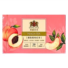 DONG JYUE 東爵好茶 胭脂蜜桃紅茶, 2公克*20包, 香氣濃郁、甘甜調味, 2g, 1盒